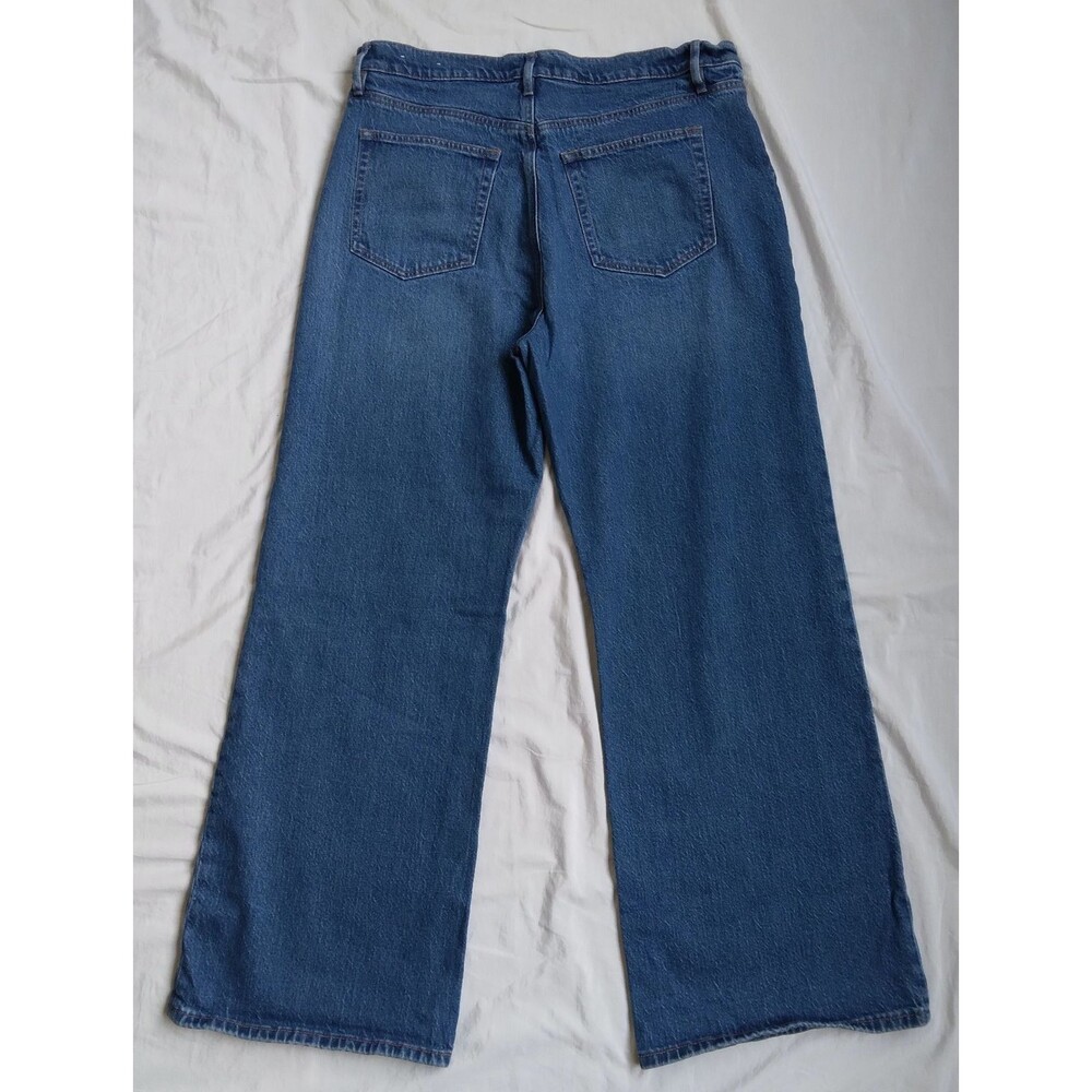 Loft The Wide Leg Jeans Blue Denim High Rise Boho Casual Women's 31 / 12 - Picture 7 of 9